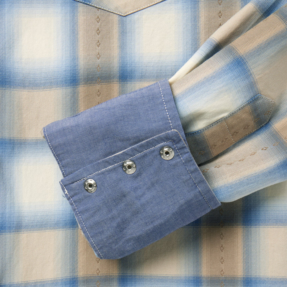 Sand Plaid Dobby Western Shirt Brown | Stetson Men