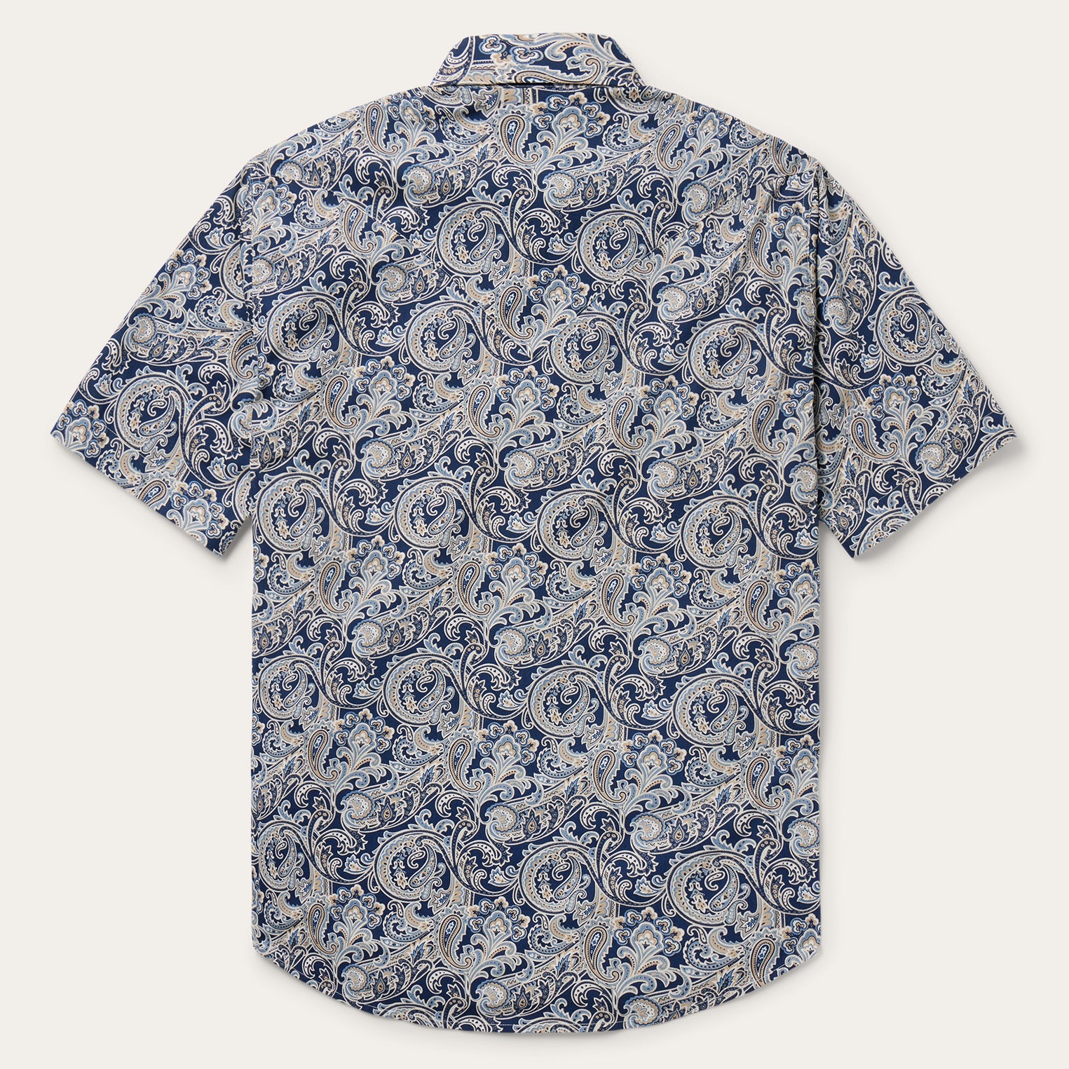 Greenspring Paisley Short Sleeve Western Shirt Blue | Stetson Men