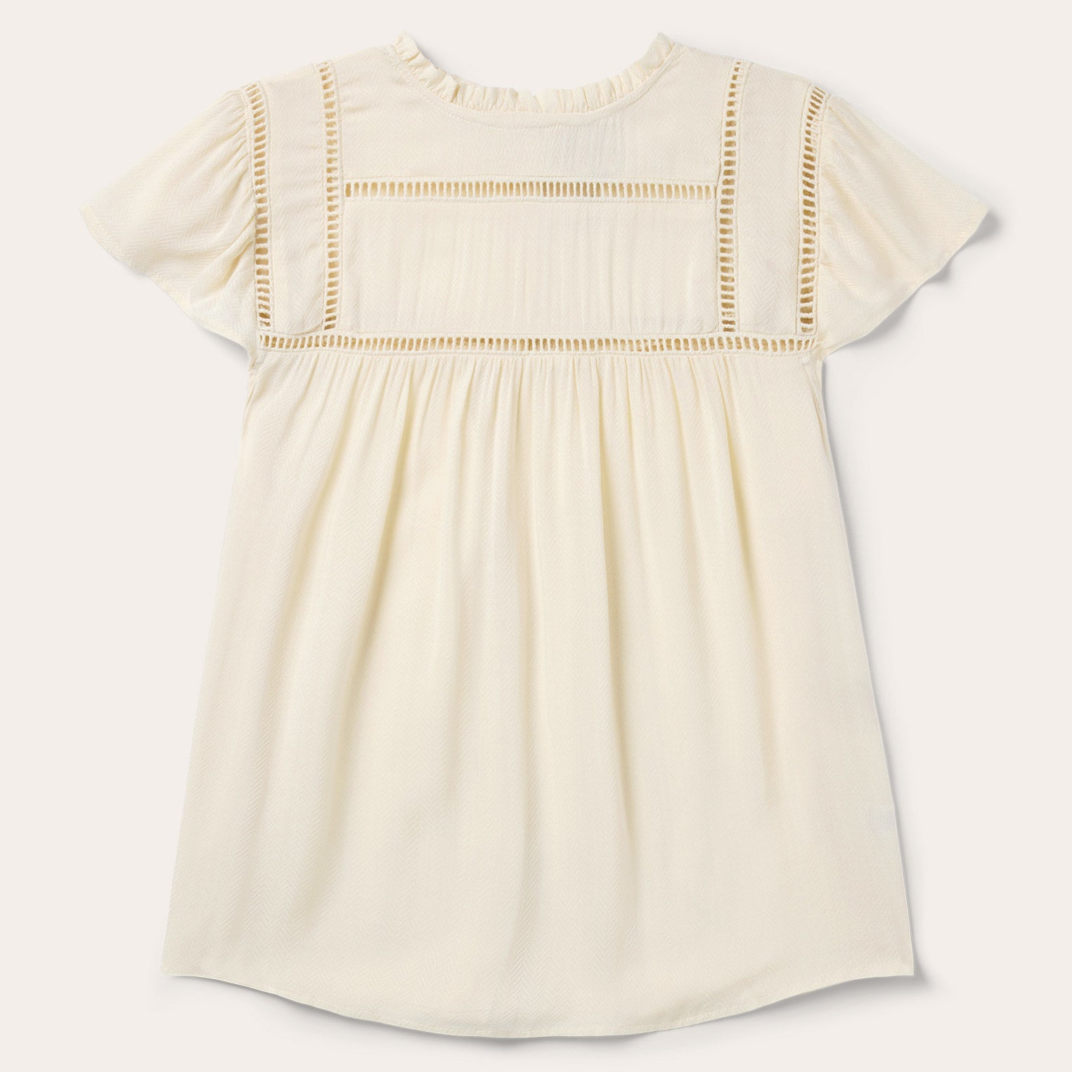 Cream Herringbone Blouse White | Stetson Women