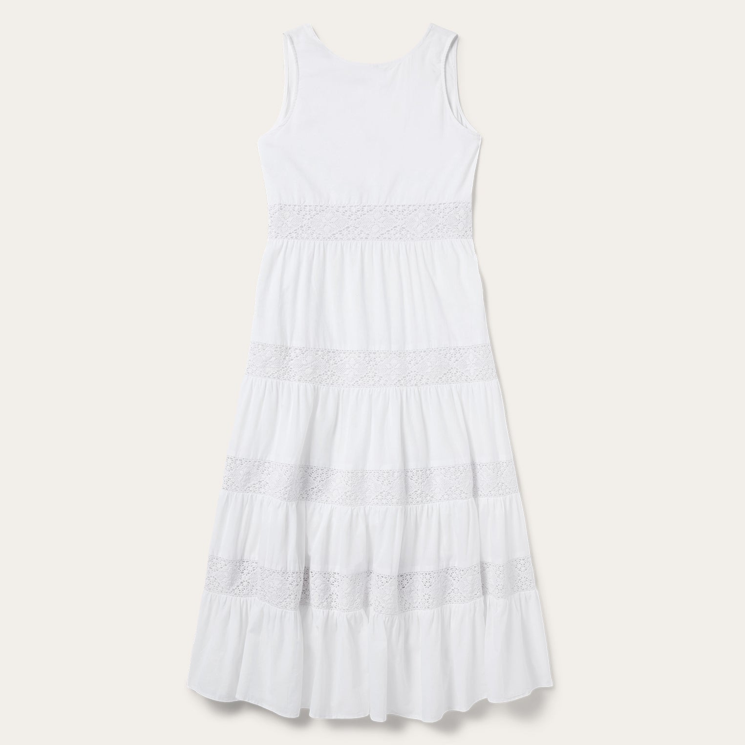 White Cotton Lawn Sleeveless Dress White | Stetson Women