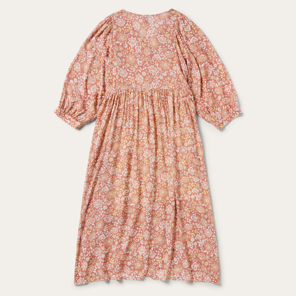Sunset Floral Print Rayon Dress Pink | Stetson Women