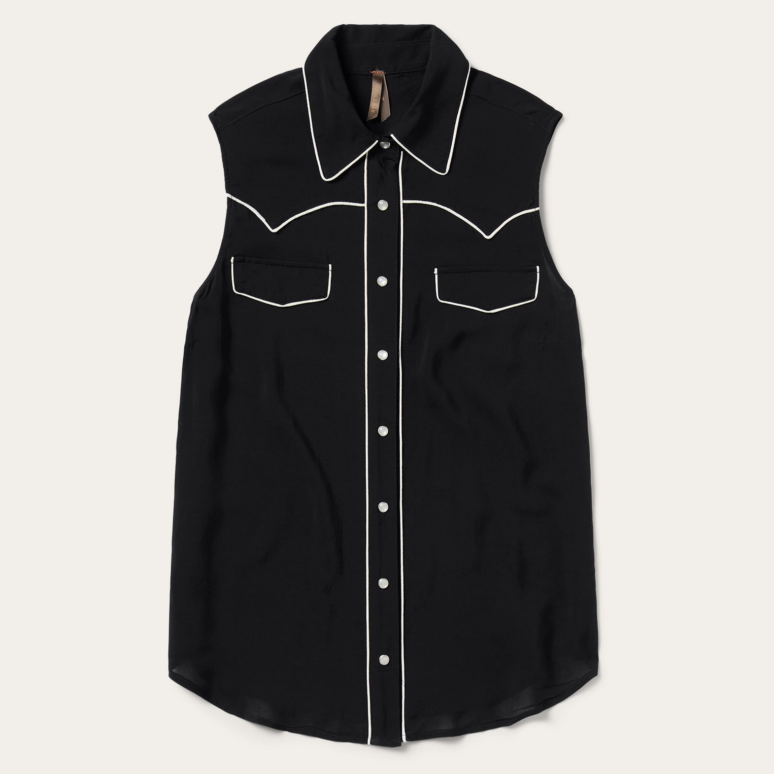 Black Sleeveless Western Shirt Black | Stetson Women