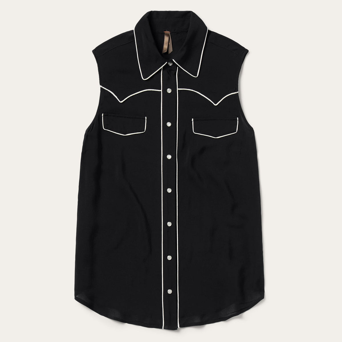 Black Sleeveless Western Shirt Black | Stetson Women