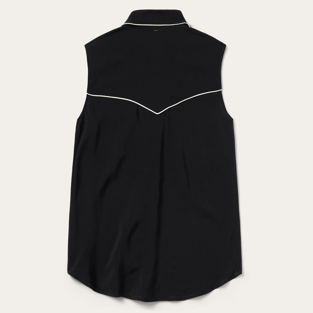 Black Sleeveless Western Shirt Black | Stetson Women
