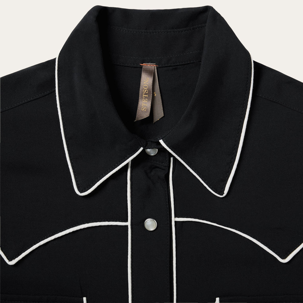 Black Sleeveless Western Shirt Black | Stetson Women