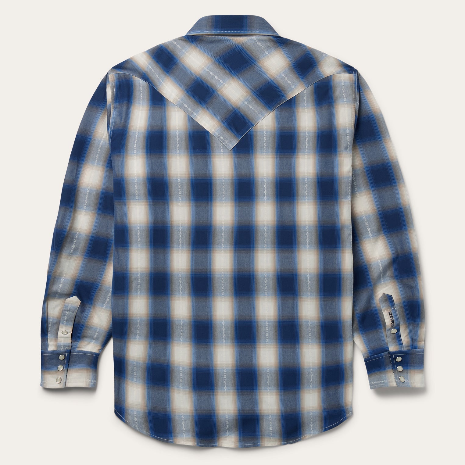 Blue Ombre Plaid Western Shirt Blue | Stetson Men