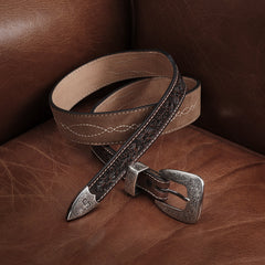 Tooled Tapered Belt Brown/Sand | Stetson Men
