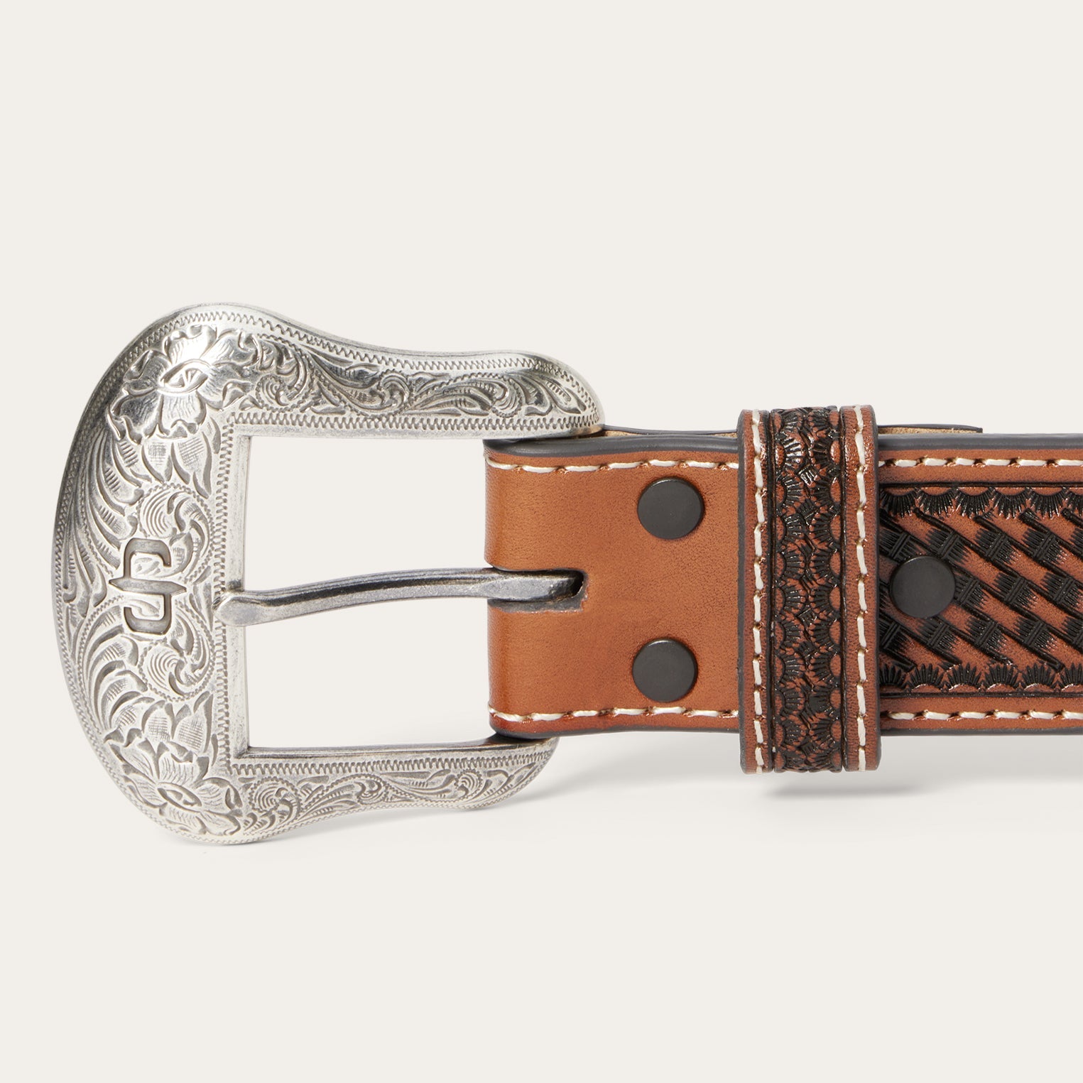Western Icons Tooled Belt Cognac | Stetson Men
