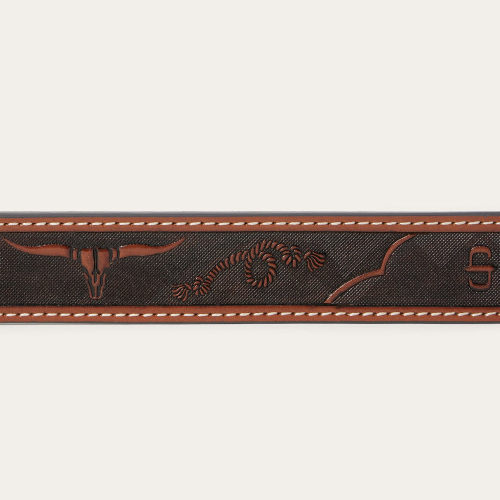 Western Icons Tooled Belt Cognac | Stetson Men