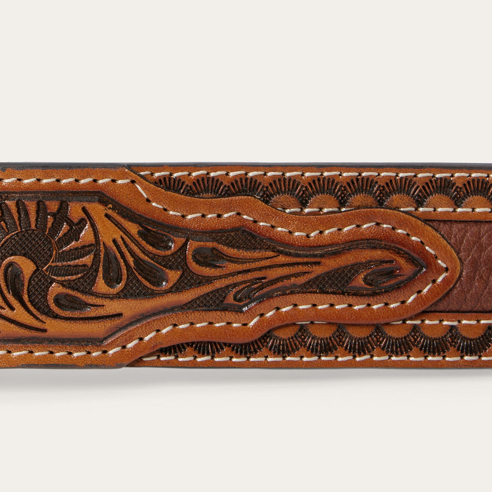 Tooled Tab Belt Cognac | Stetson Men