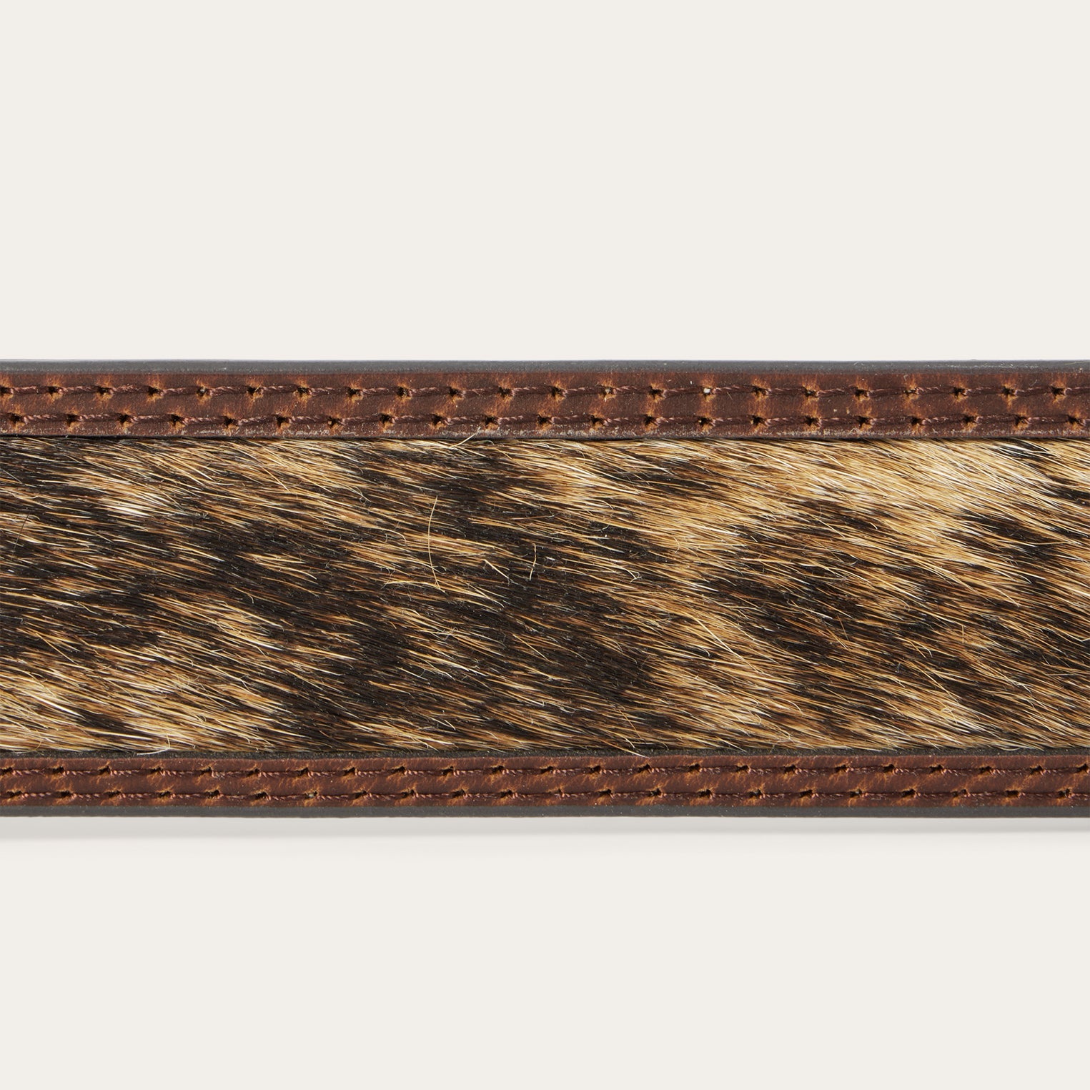 Hair-on-Hide Tooled Tab Belt Vintage/Brown | Stetson Men