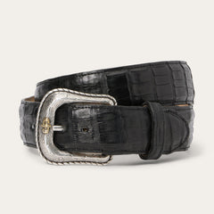 Caiman Western Tab Belt Black Classic | Stetson Men