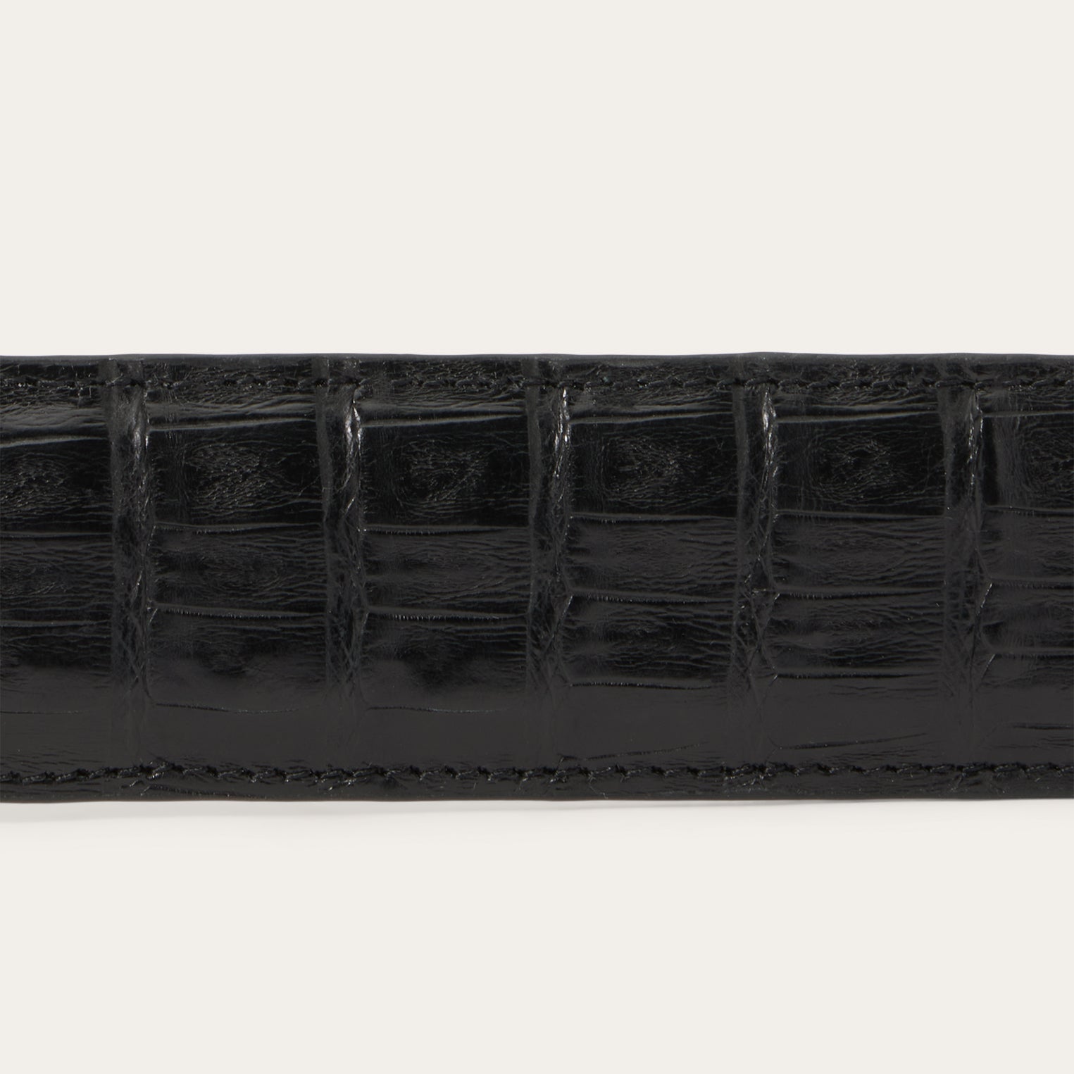 Caiman Western Tab Belt Black Classic | Stetson Men