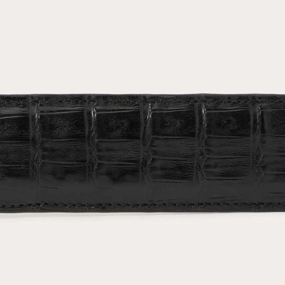 Caiman Western Tab Belt Black Classic | Stetson Men