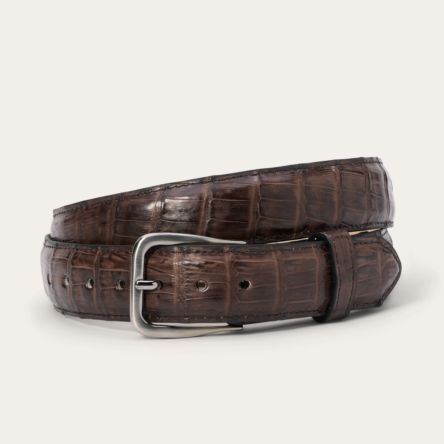Caiman Western Tab Belt - 1 1/4" Width Cigar Classic | Stetson Men