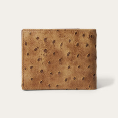 Tooled Embossed Ostrich Bi-Fold Wallet Brown / California Nut | Stetson Men