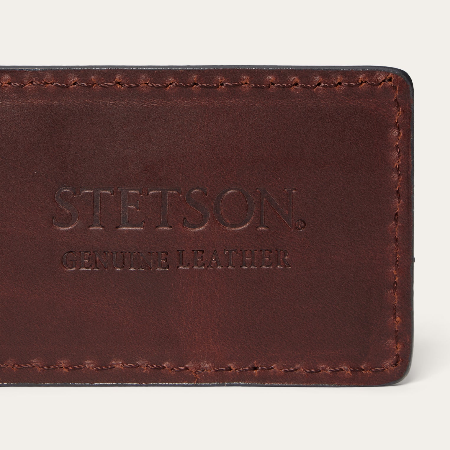 Tooled Embossed Croco Money Clip Brown | Stetson Men