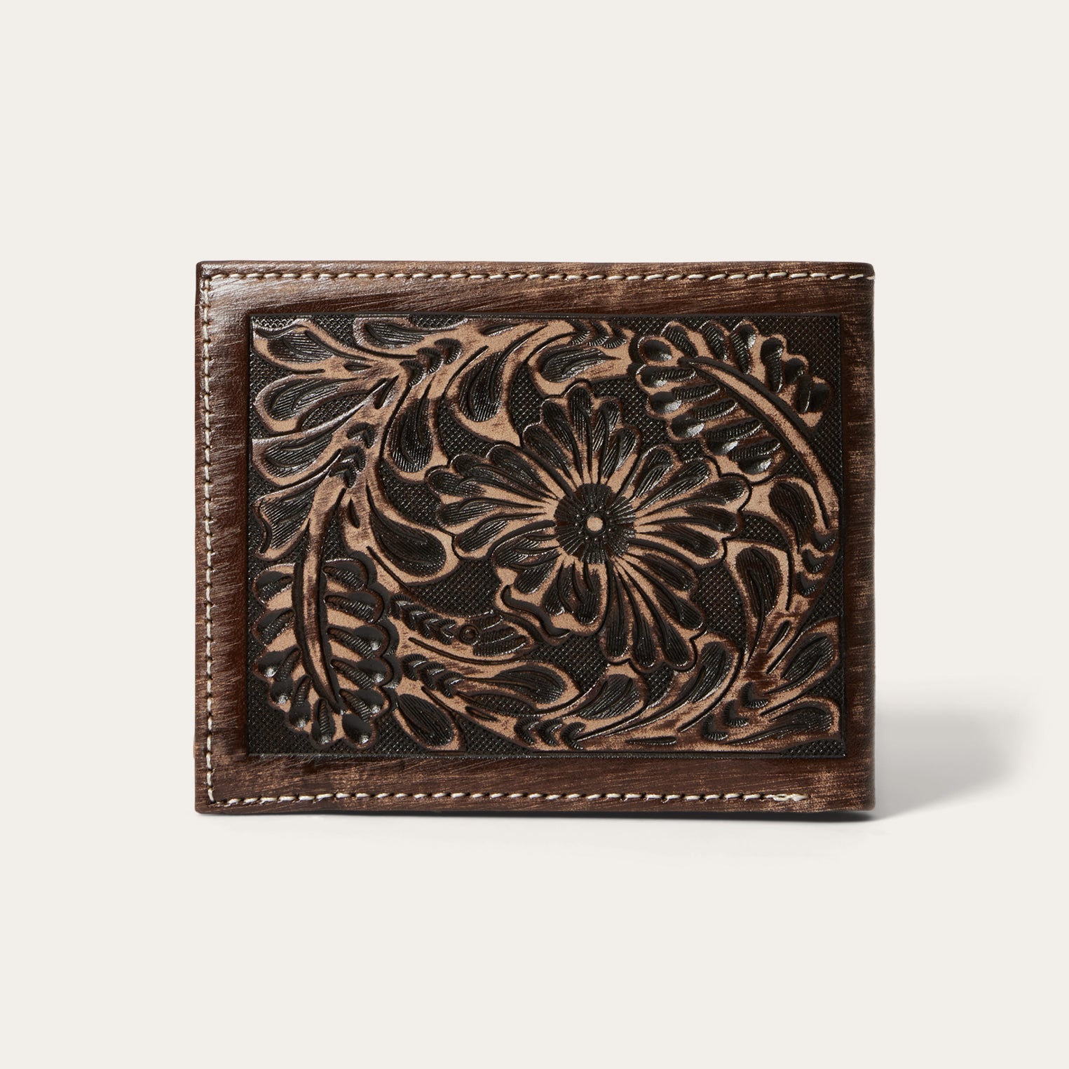 Hair-On-Hide Concho Bi-Fold Wallet Vintage Brown | Stetson Men