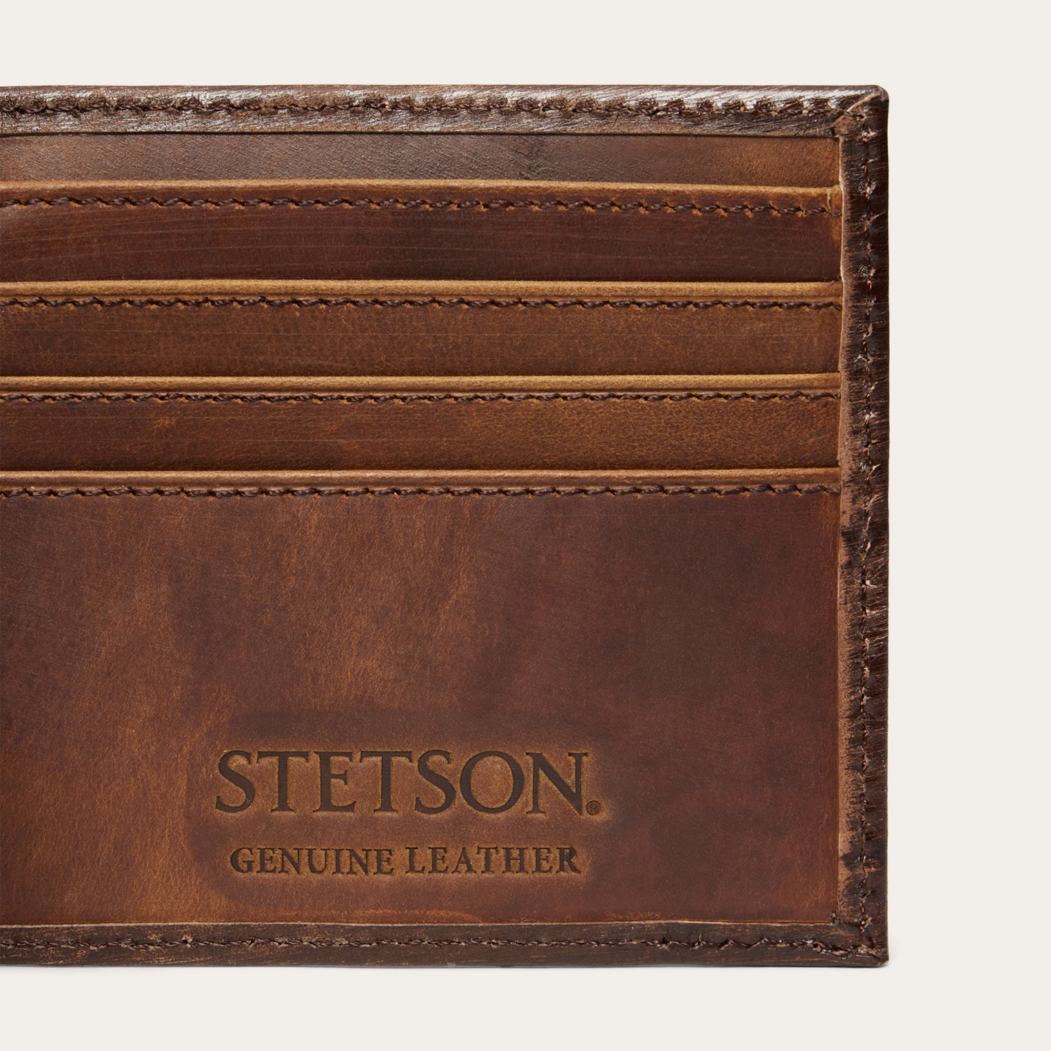 Hair-On-Hide Concho Bi-Fold Wallet Vintage Brown | Stetson Men