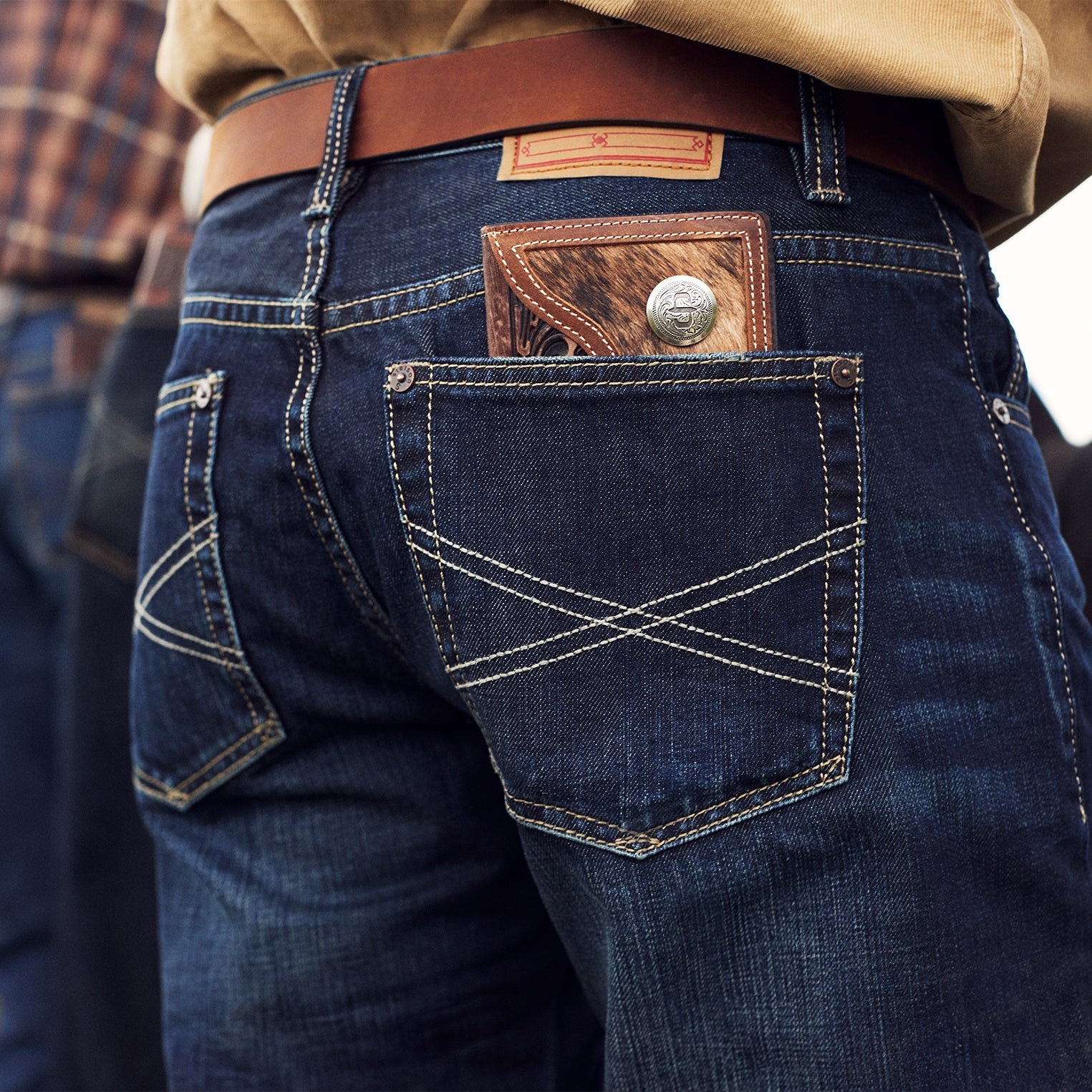 Hair-On-Hide Concho Checkbook Vintage Brown | Stetson Men