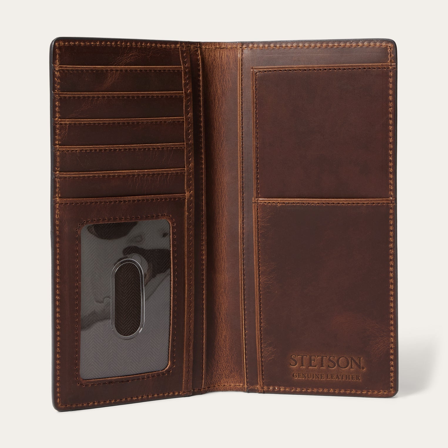 Hair-On-Hide Concho Checkbook Vintage Brown | Stetson Men