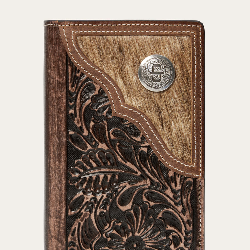 Hair-On-Hide Concho Checkbook Vintage Brown | Stetson Men
