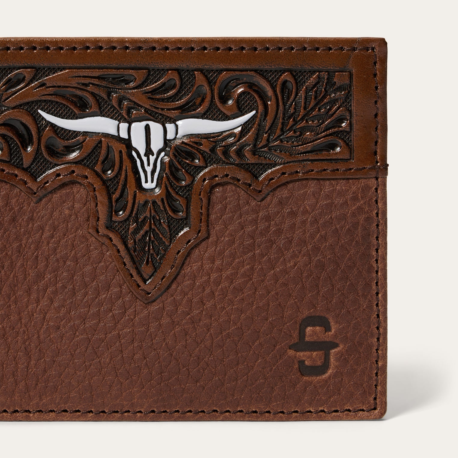 Steer Head Bi-Fold Wallet Brown | Stetson Men