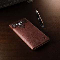 Steer Head Checkbook Brown | Stetson Men