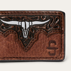 Steer Head Money Clip Brown | Stetson Men