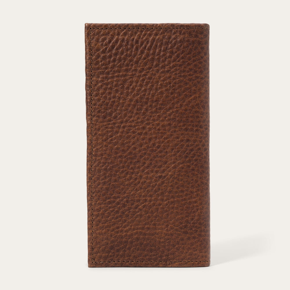 Bison Leather Stetson Rivet Checkbook Wallet Hazelnut Bison | Stetson Men