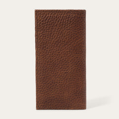 Bison Leather Stetson Rivet Checkbook Wallet Hazelnut Bison | Stetson Men