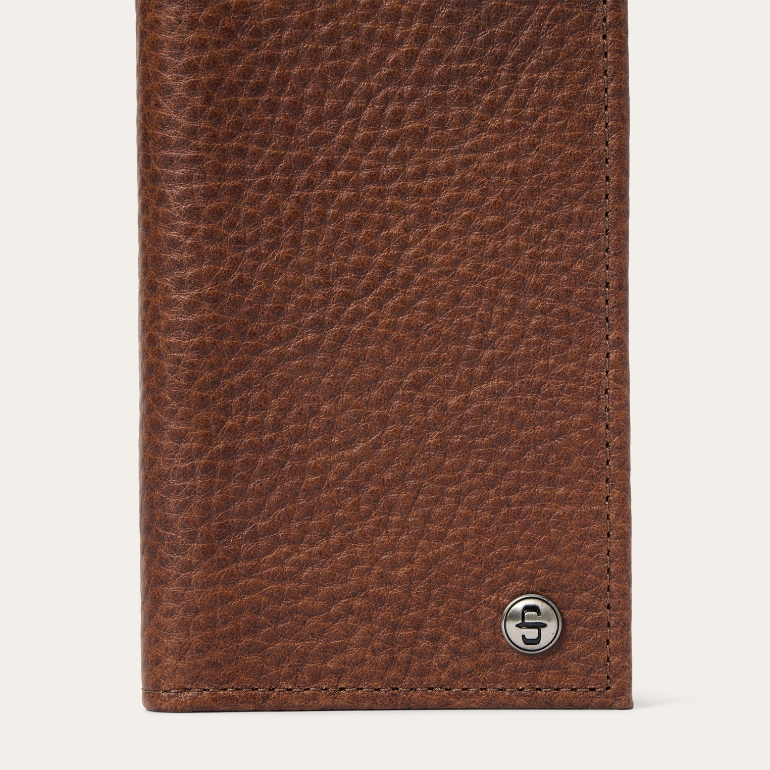 Bison Leather Stetson Rivet Checkbook Wallet Hazelnut Bison | Stetson Men