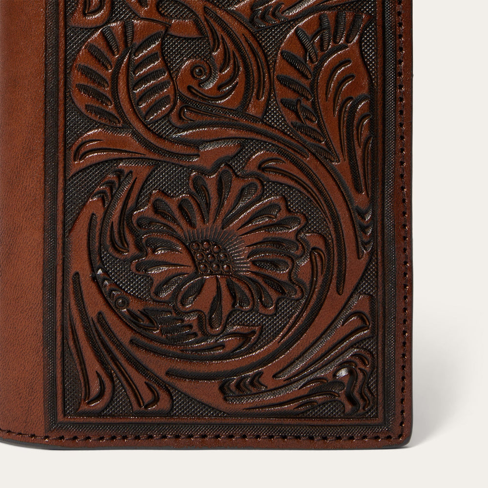 Tooled Checkbook Brown | Stetson Men