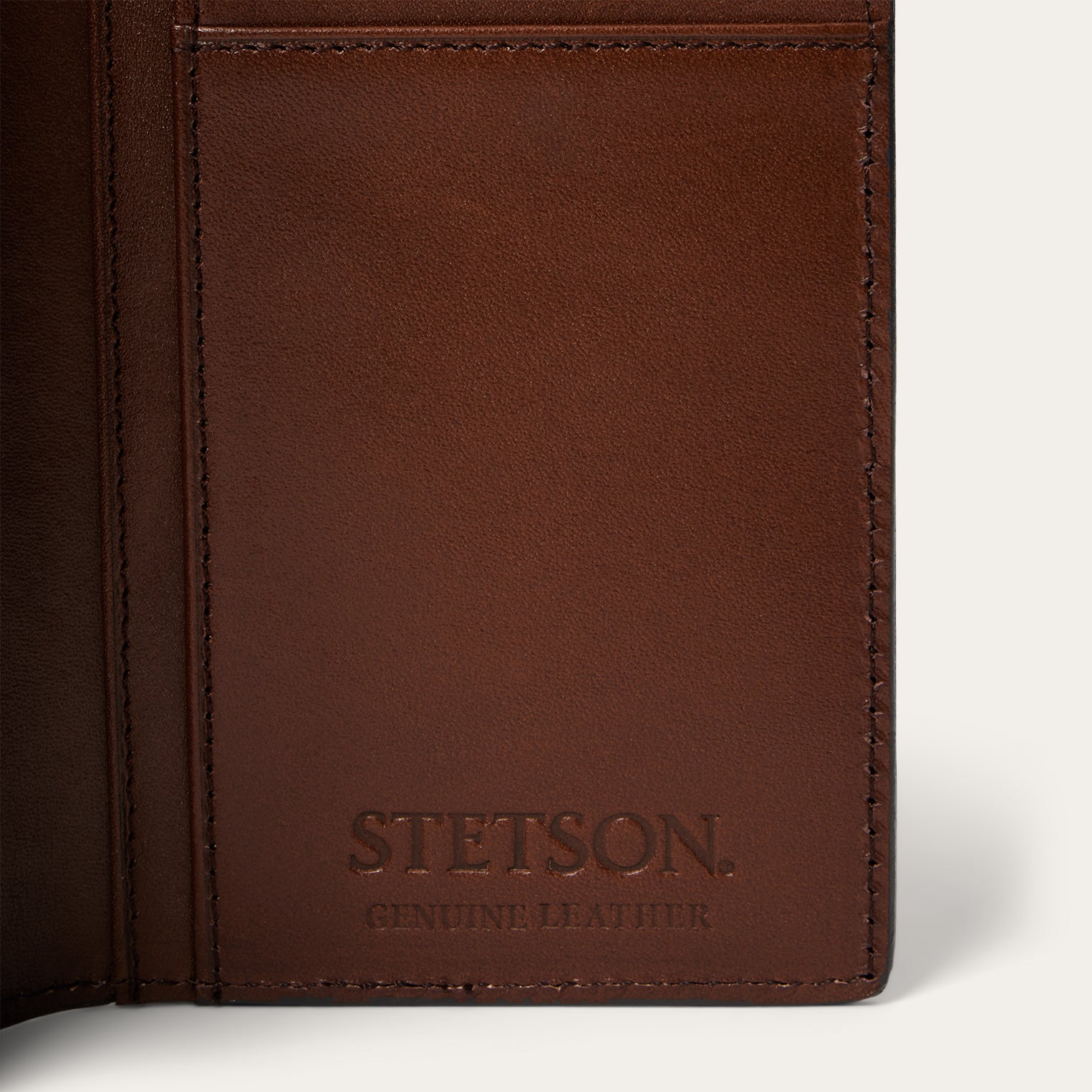 Tooled Checkbook Brown | Stetson Men