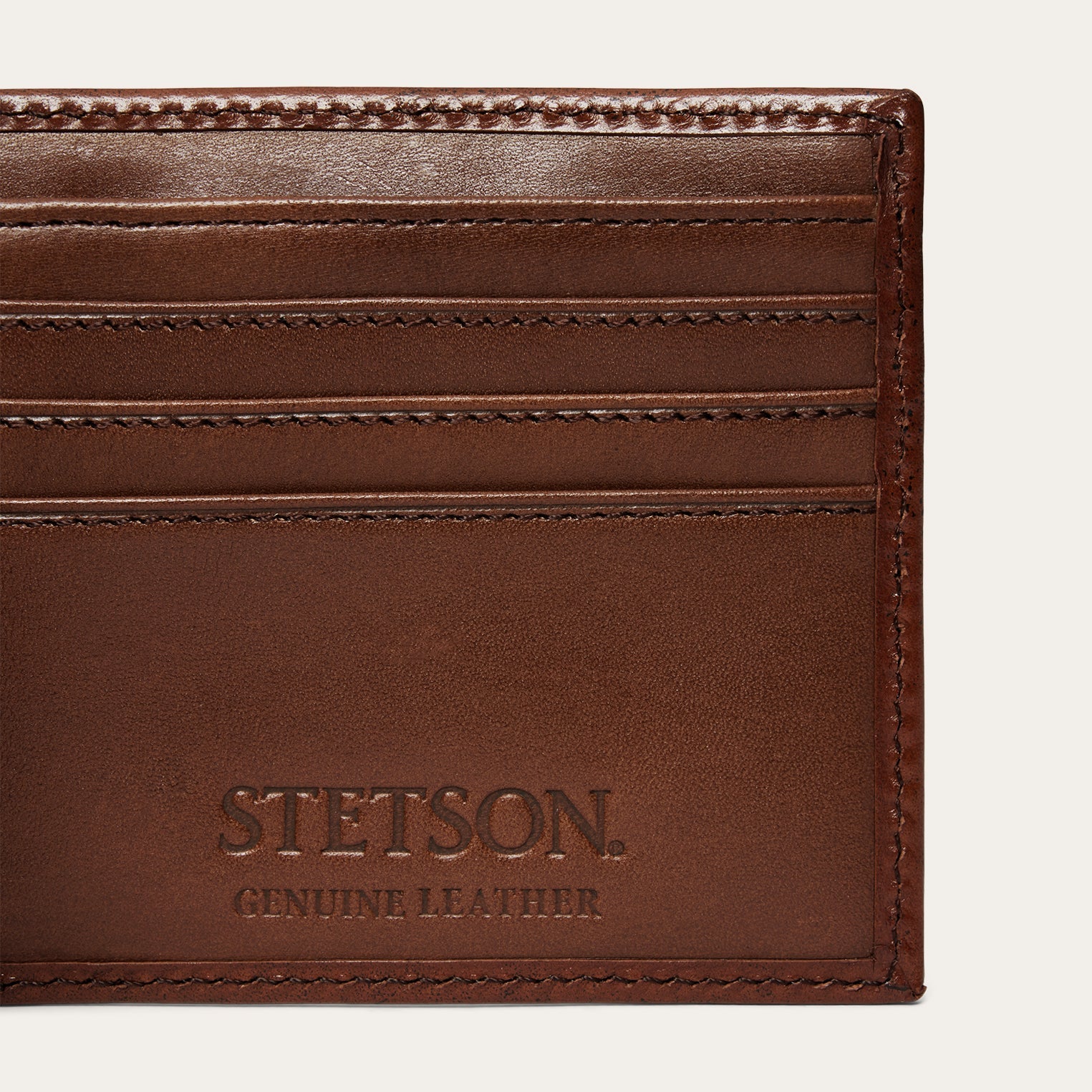 Tooled Bi-Fold Wallet Brown | Stetson Men