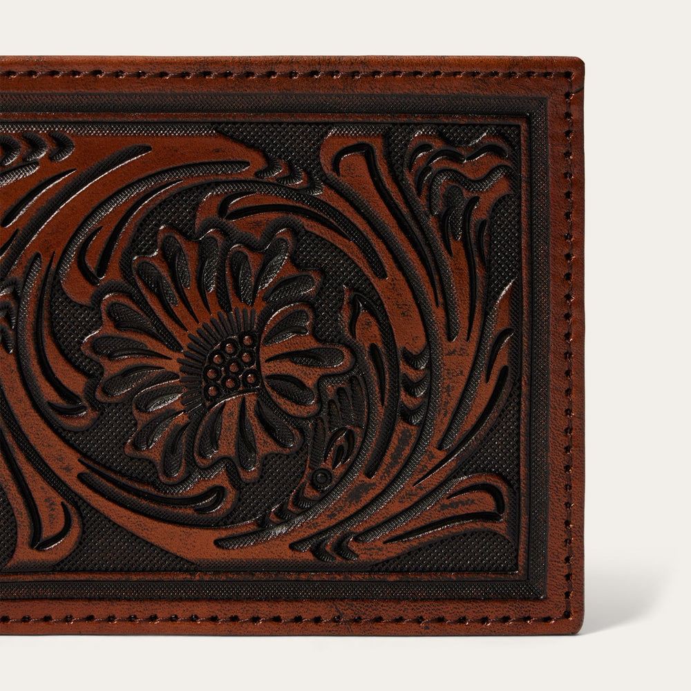Tooled Bi-Fold Wallet Brown | Stetson Men