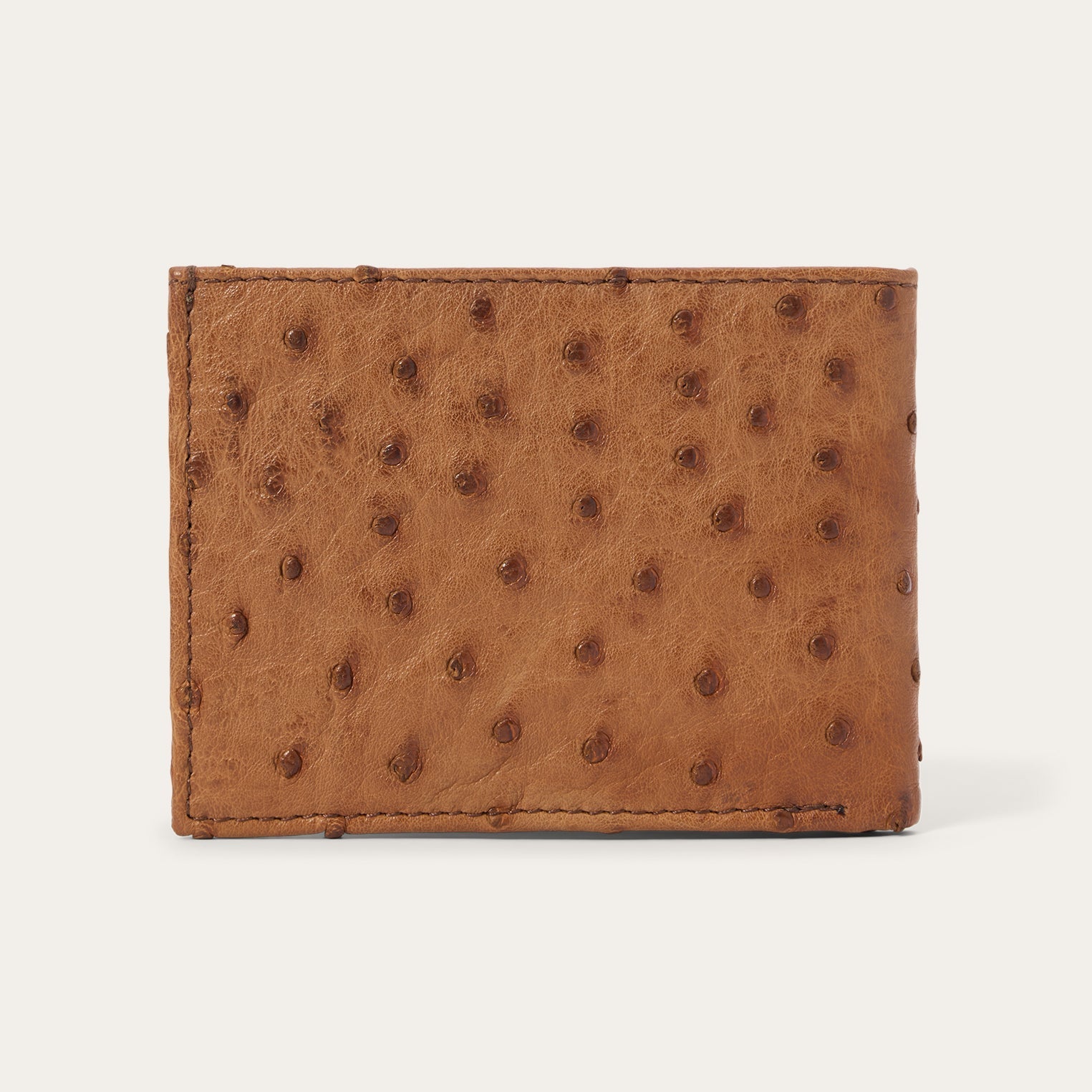 Ostrich Bi-Fold Wallet Antique Cognac | Stetson Men