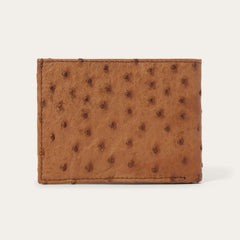 Ostrich Bi-Fold Wallet Antique Cognac | Stetson Men