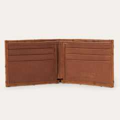 Ostrich Bi-Fold Wallet Antique Cognac | Stetson Men
