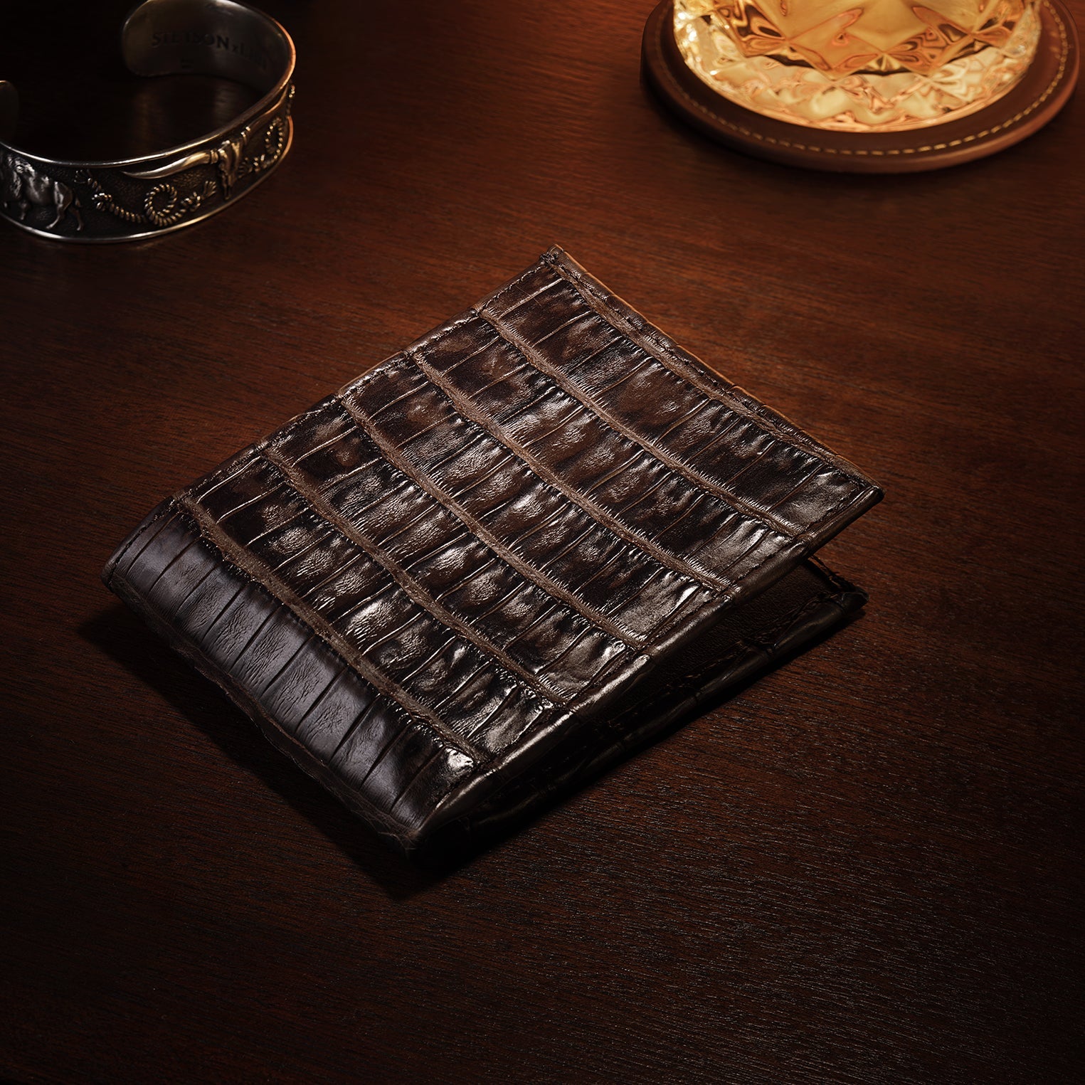 Caiman Bi-Fold Wallet Cigar Classic | Stetson Men