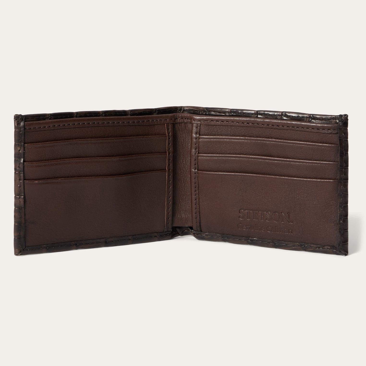 Caiman Bi-Fold Wallet Cigar Classic | Stetson Men