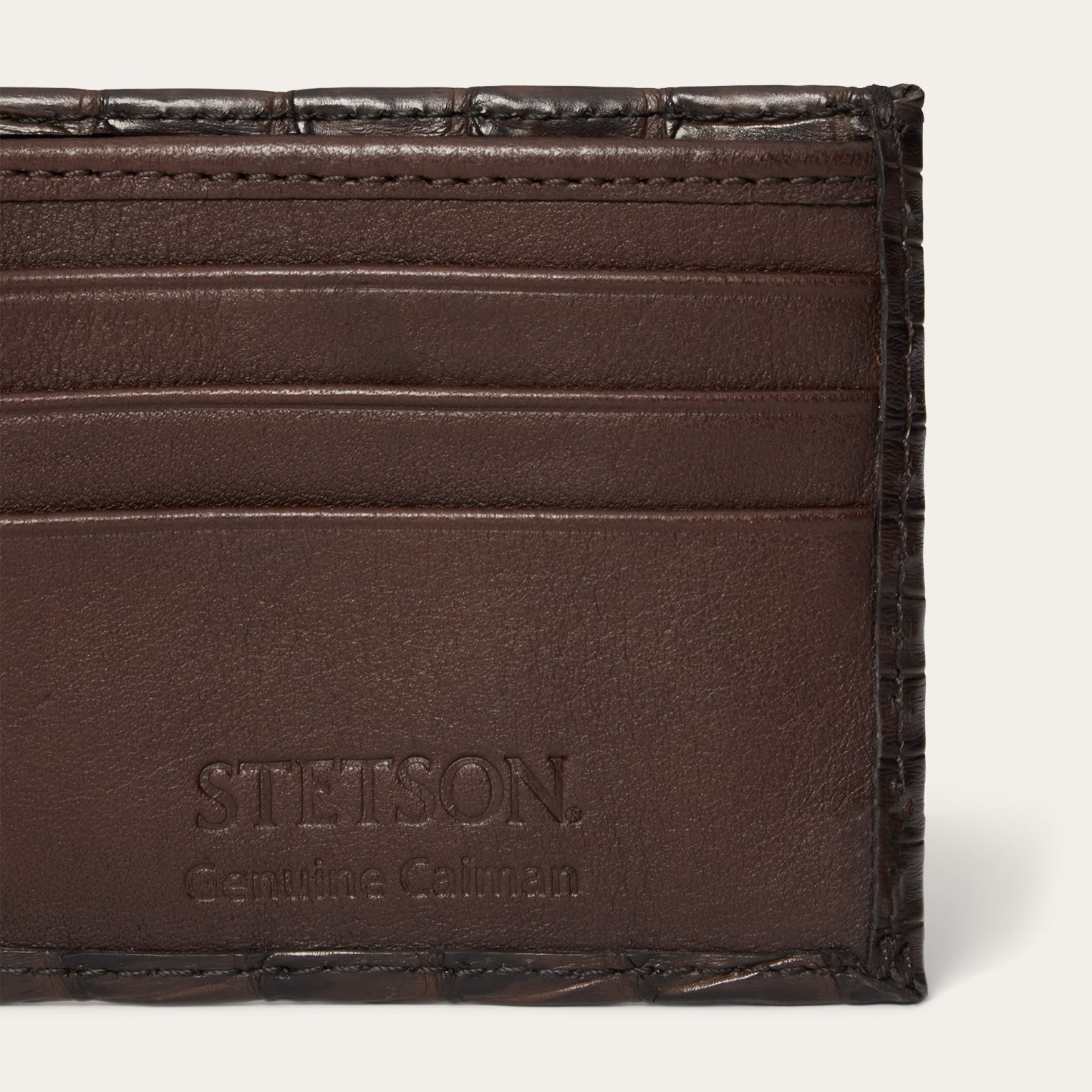 Caiman Bi-Fold Wallet Cigar Classic | Stetson Men