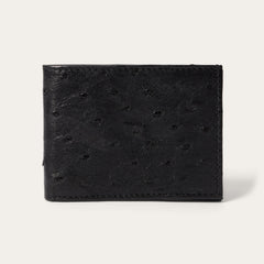 Ostrich Bi-Fold Wallet Black Classic | Stetson Men