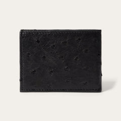 Ostrich Bi-Fold Wallet Black Classic | Stetson Men