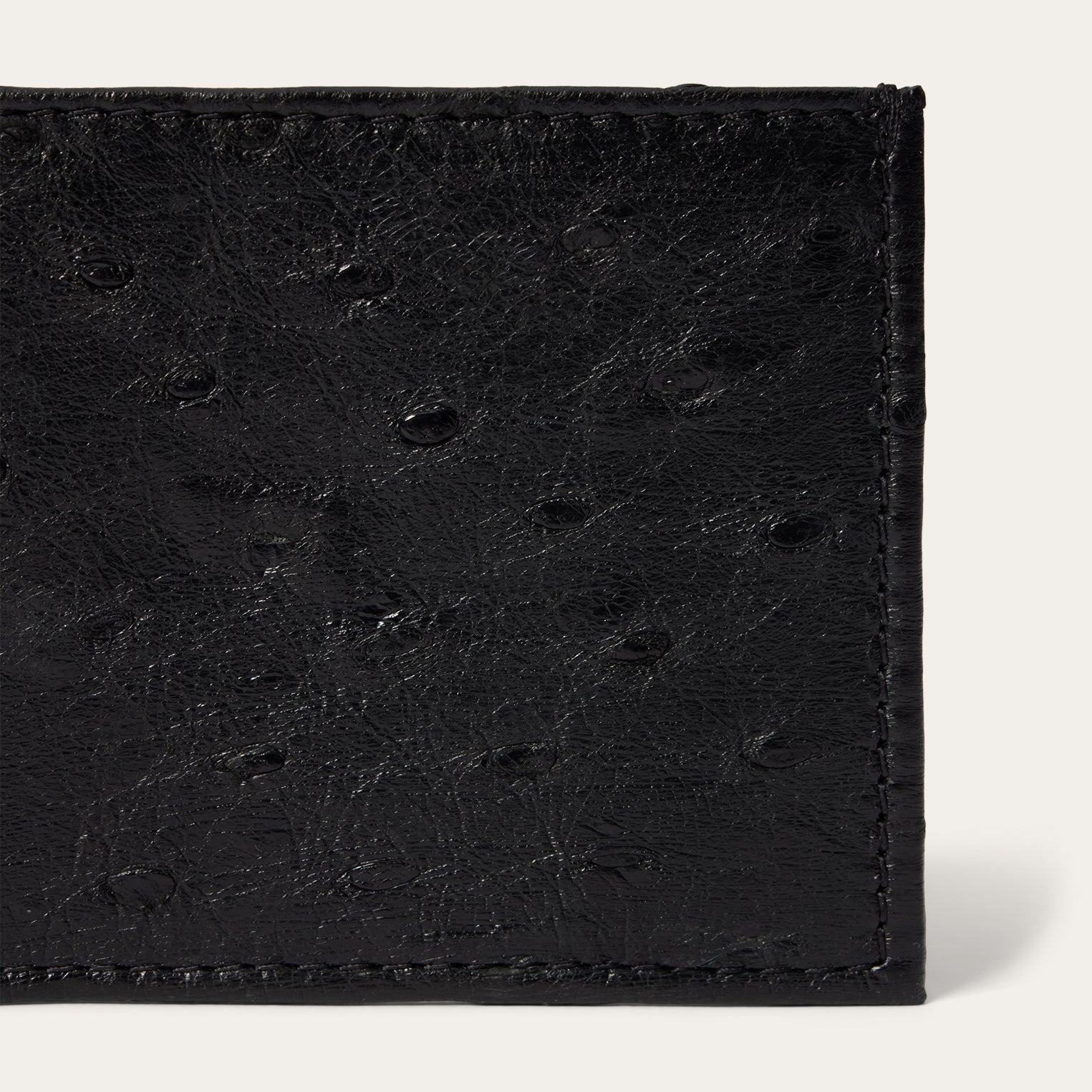 Ostrich Bi-Fold Wallet Black Classic | Stetson Men