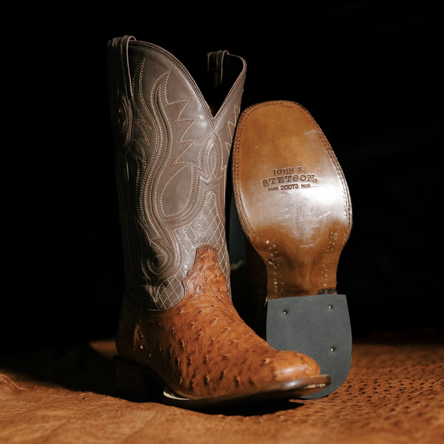 Ozzy Ostrich Boot Brown | Stetson