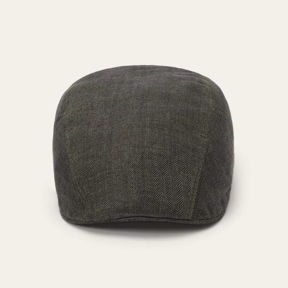 Herringbone Linen Ivy Cap Olive Herringbone | Stetson Hats