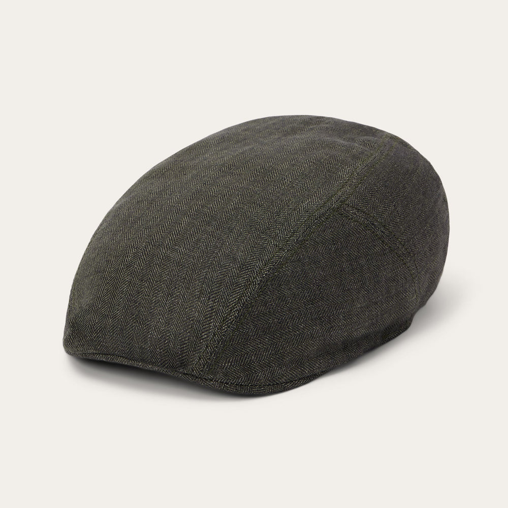 Herringbone Linen Ivy Cap Olive Herringbone | Stetson Hats