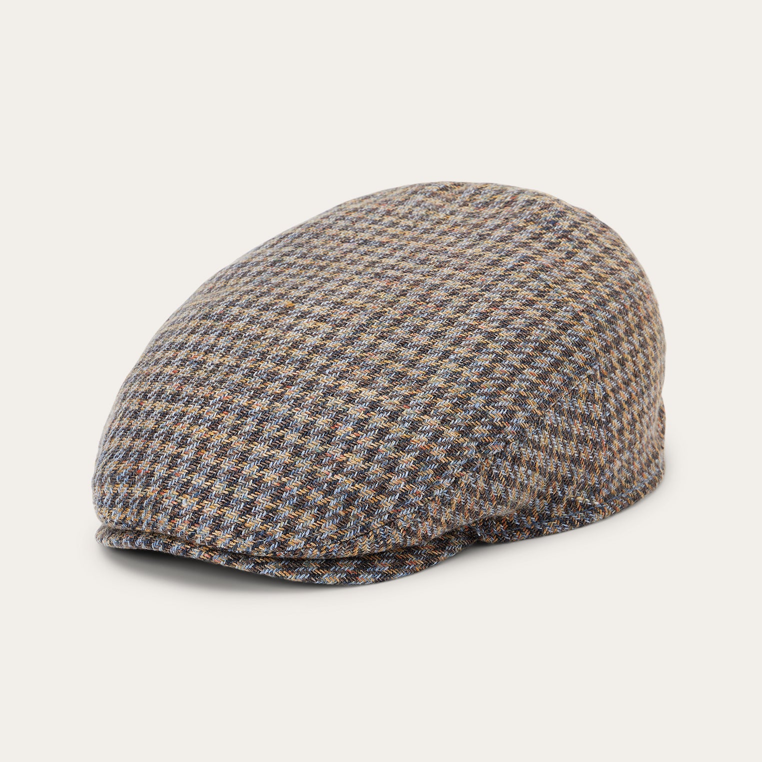 Linen/Cotton Houndstooth Driver Cap Multicolor Houndstooth | Stetson Hats