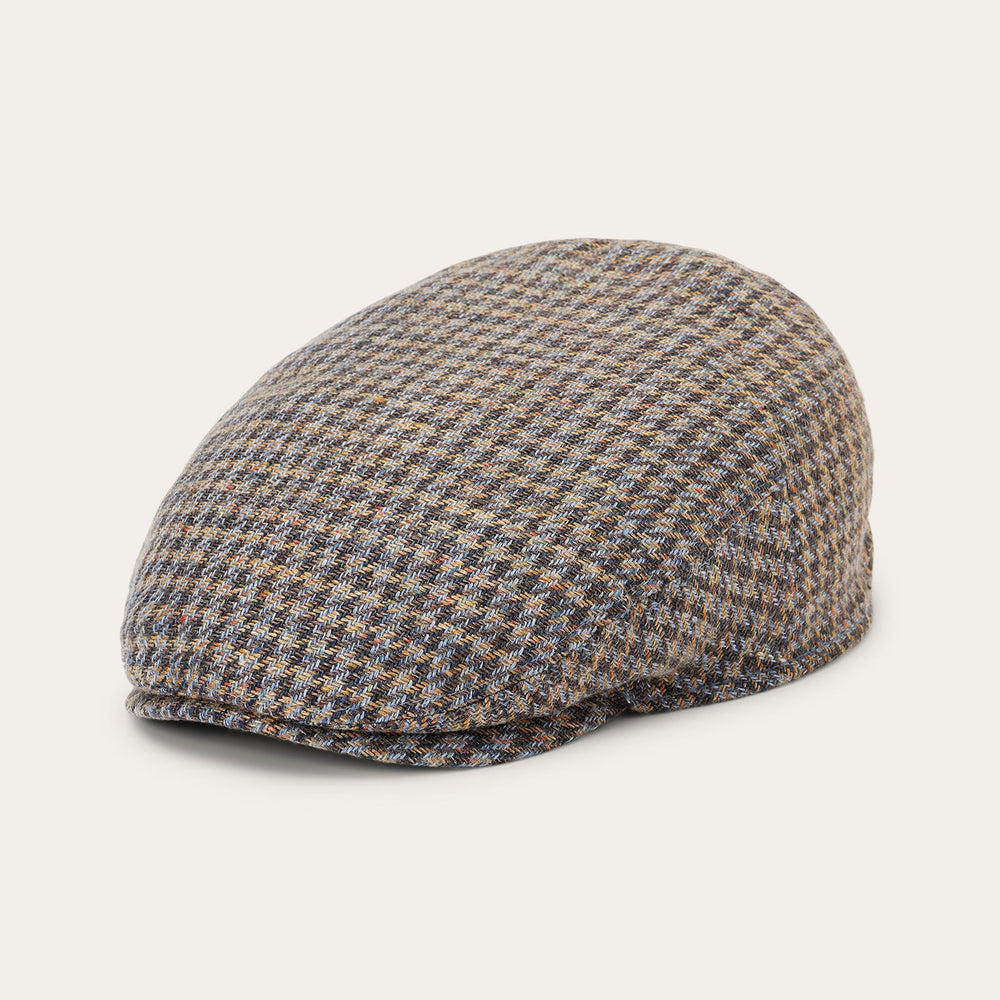 Linen/Cotton Houndstooth Driver Cap Multicolor Houndstooth | Stetson Hats